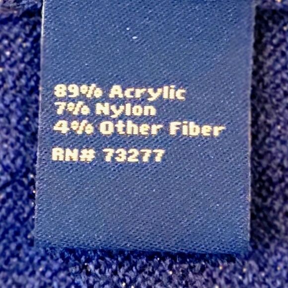 APT.9 Royal Blue Silver Metallic Sparkle Boatneck Long Sleeve Sweater Size 3X - Picture 8 of 10